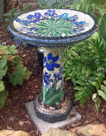 Mosaic Bird Bath