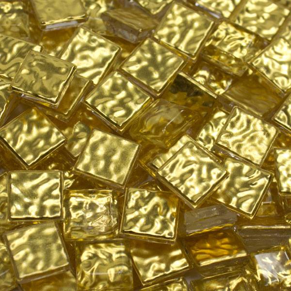 Gold Mosaic Glass 10mm Wavy