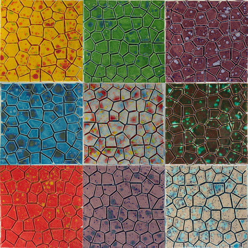 Mottled Glazed Ceramic Tiles selection B