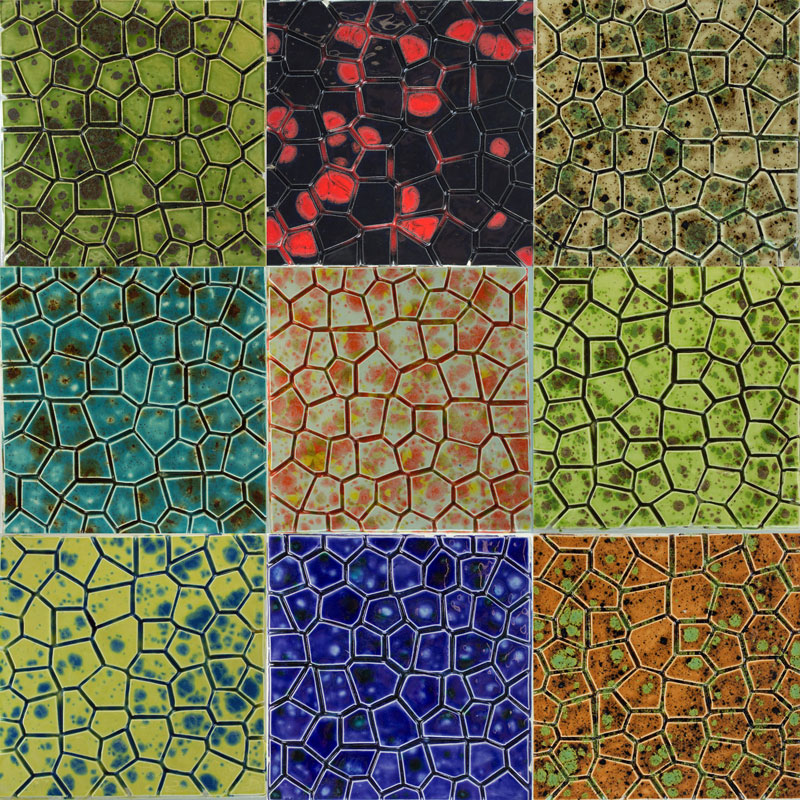 Mottled Glazed Ceramic Tiles selection A