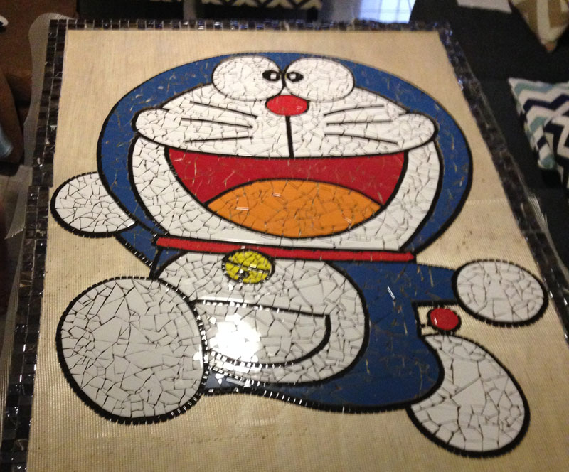 doraemon japanese manga mosaic installation video how to