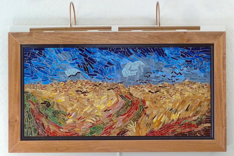 Wheat Field With Crows mosaic after Van Gogh by Jim Price.