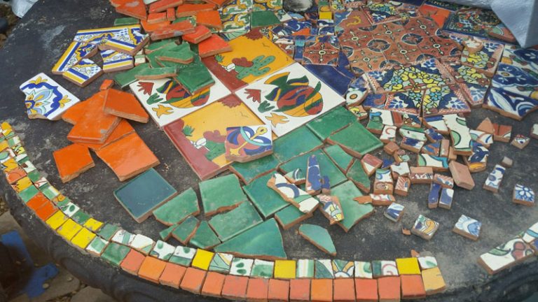 Glass or Ceramic Tile for Mosaic Patio Table | How To Mosaic