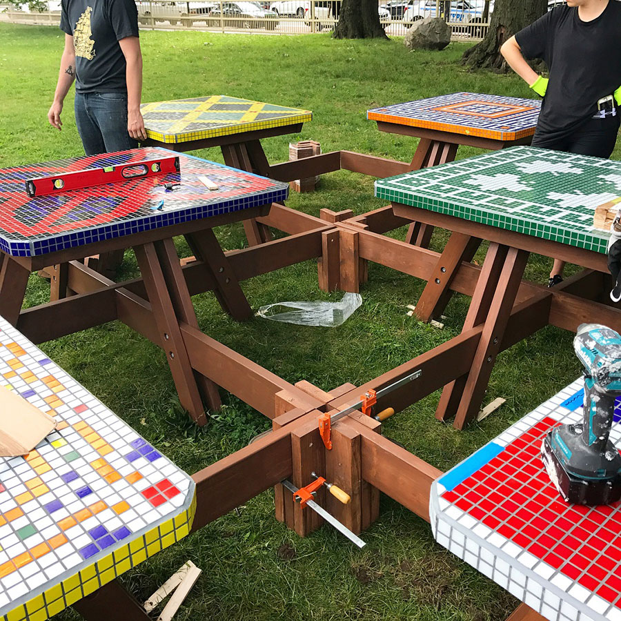 Materials And Methods Outdoor Mosaic Tables How To Mosaic