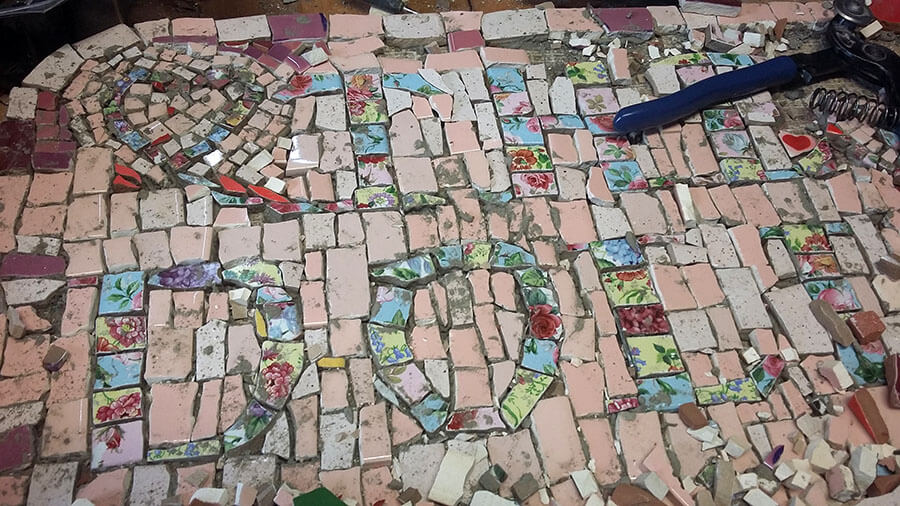 Mosaic Sign In-Progress