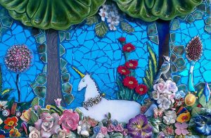 Unicorn Mosaic Laurie Gilson Detail