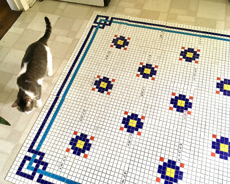 Bathroom Floor Mosaic Pre-Installation