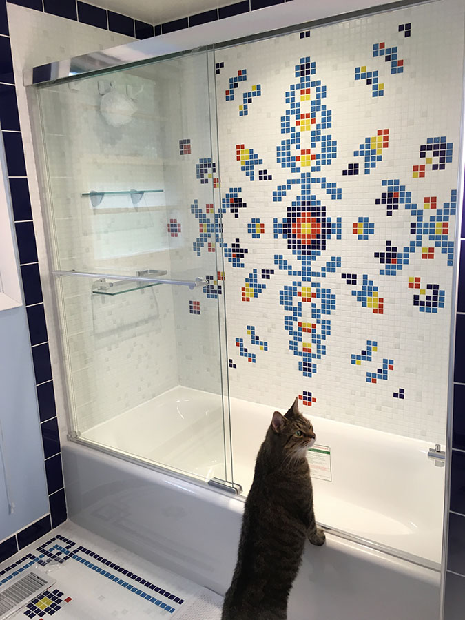 Shower Mosaic Backsplash 