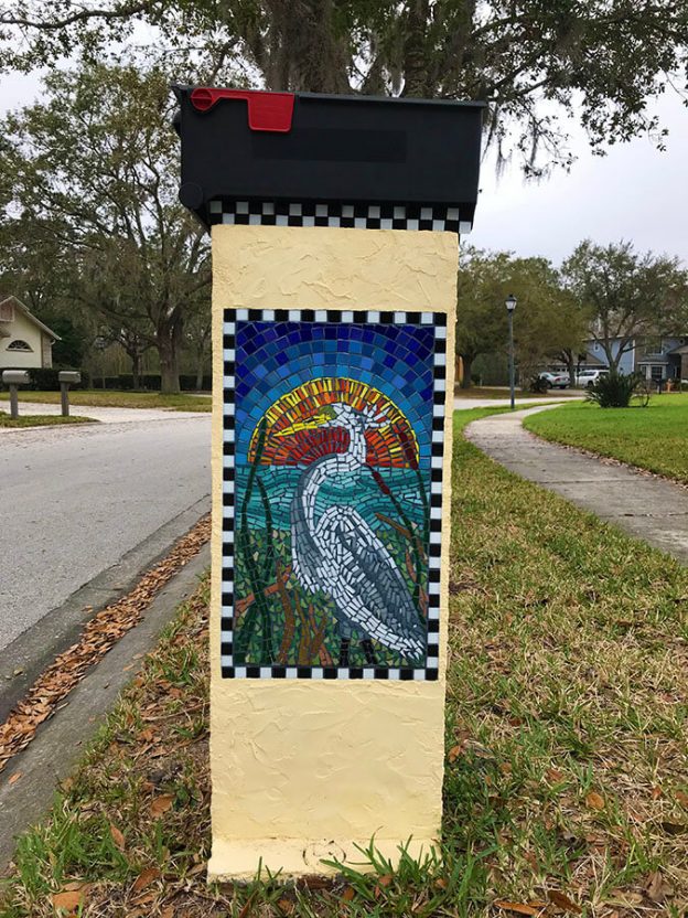 Mosaic Mailbox by artist Linda Robertson