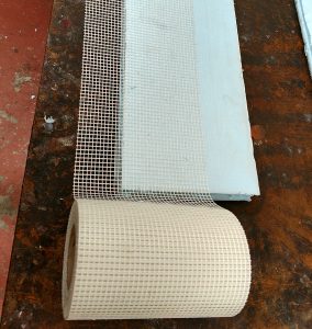 Fiberglass Mesh on Polystyrene Foam