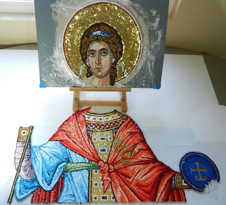 Head detail, Mosaic St. Michael the Archangel