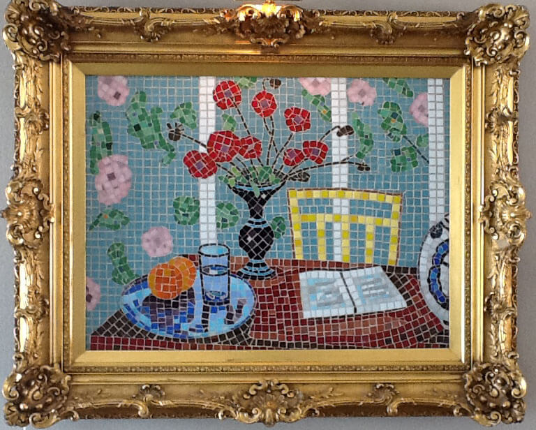 Matisse-inspired Still Life Mosaic by Terry Broderick.