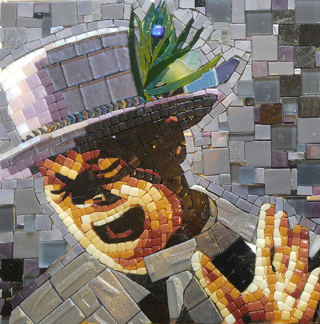 Courage Mosaic Portrait ofGord Downie by artist Suzanne Coverett Earls.