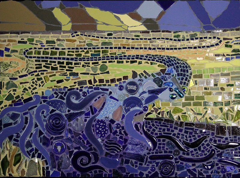 Mosaic River Thru Grasslands by Janet Sacks