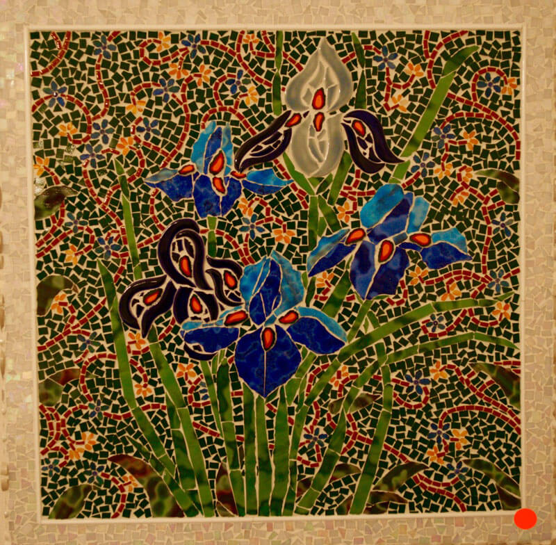 Mosaic Spring Irises by Janet Sacks