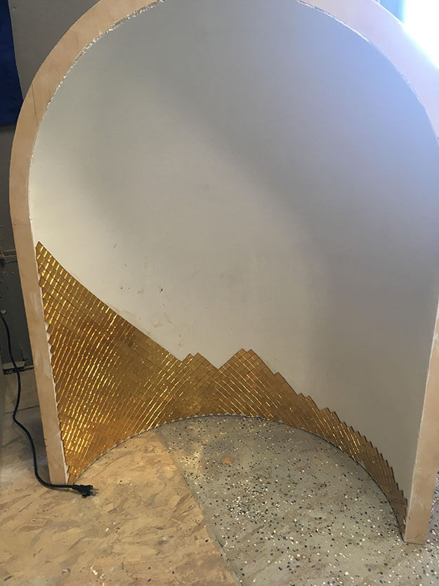 Domed Alcove Niche In Progress by artist Nicholas Vasko