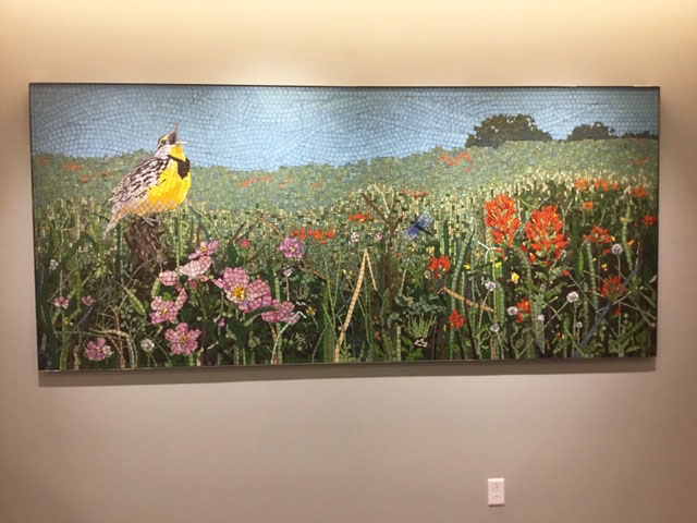 Prairie III (Meadowlark) Mosaic, 4 ft x 9 ft