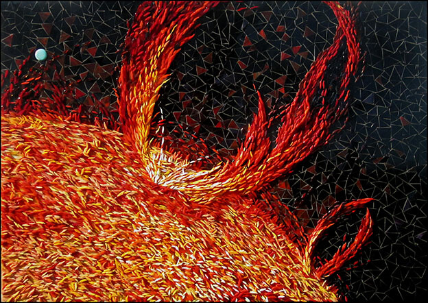 Mosaic Solar Flare 3D by artist Yulia Hanansen