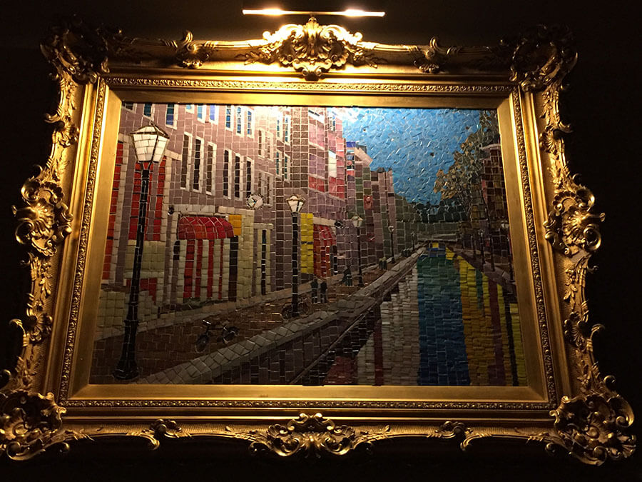 Red Light District Amsterdam mosaic by Terry Broderick