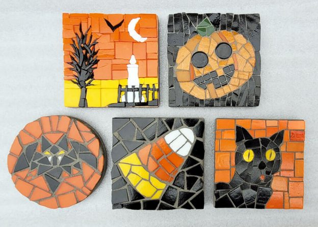 Halloween Mosaic Coasters