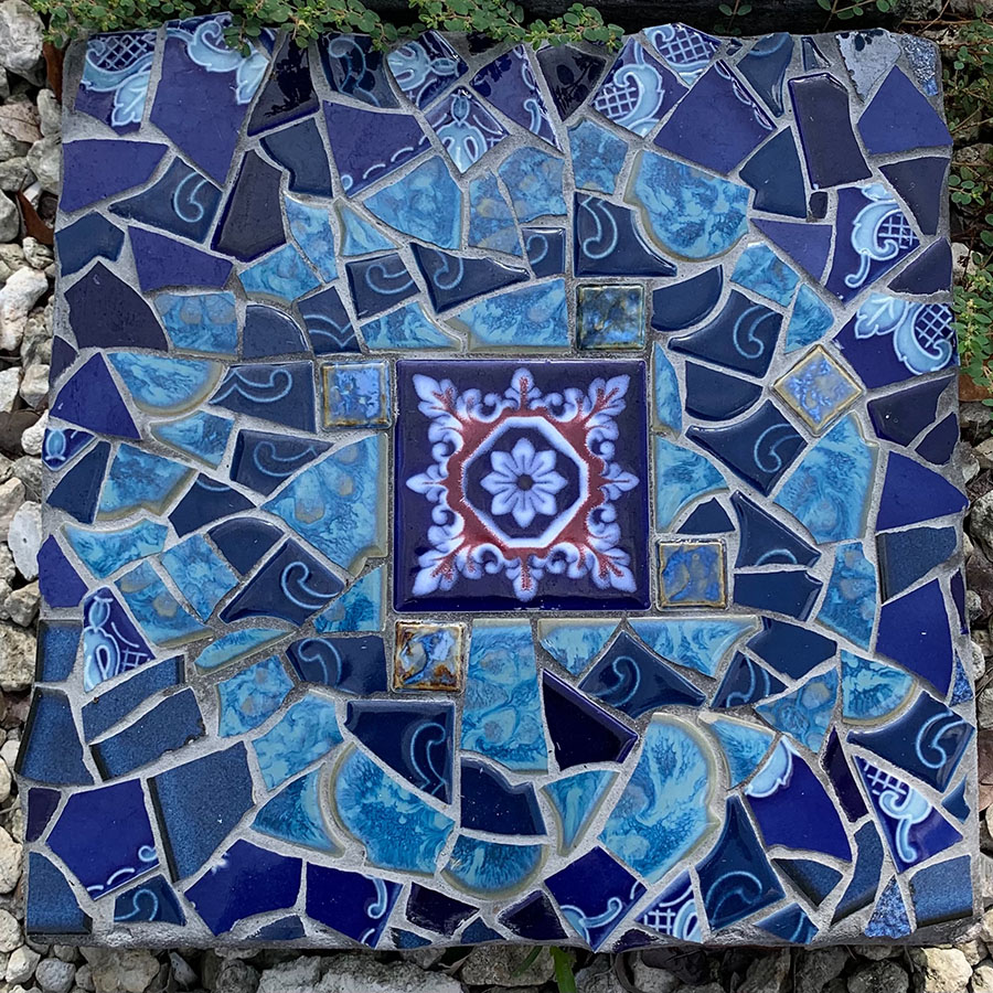 Abstract Mosaic Plaque p1 by Barbara Stutts