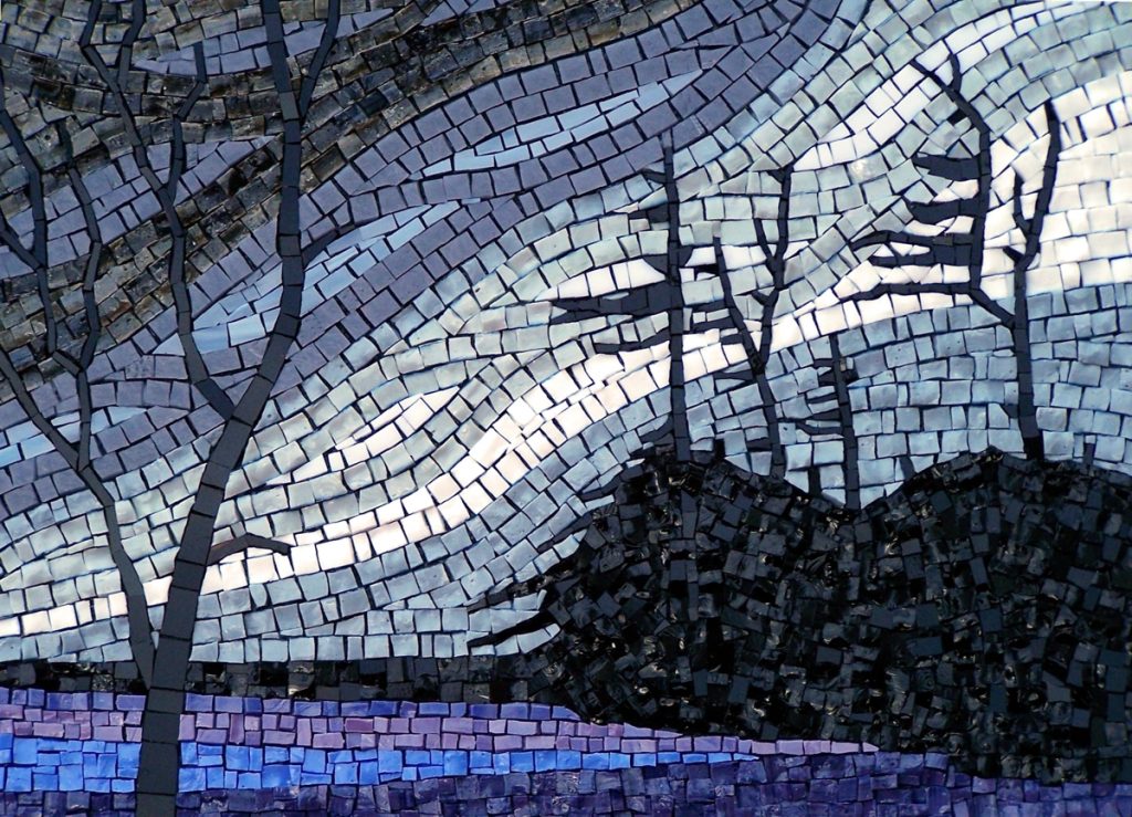 Winter mosaic by Canadian artist Terry Nicholls