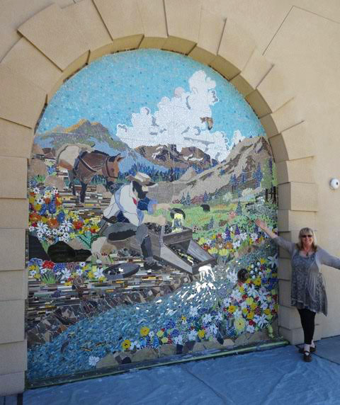 Columbia Elementary Mosaic with artist Dianne Steans.