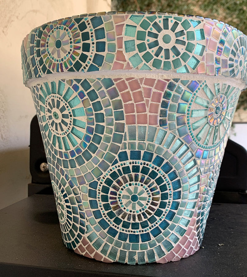 Mosaic Flower Pot Planters How To Mosaic Blog