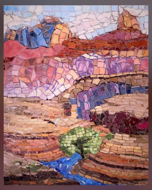 Moab Desert mosaic by Yolanda Bergman