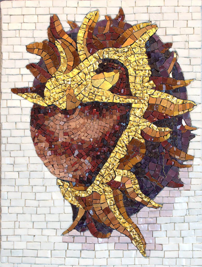 Conker mosaic by SHERYL CROWLEY