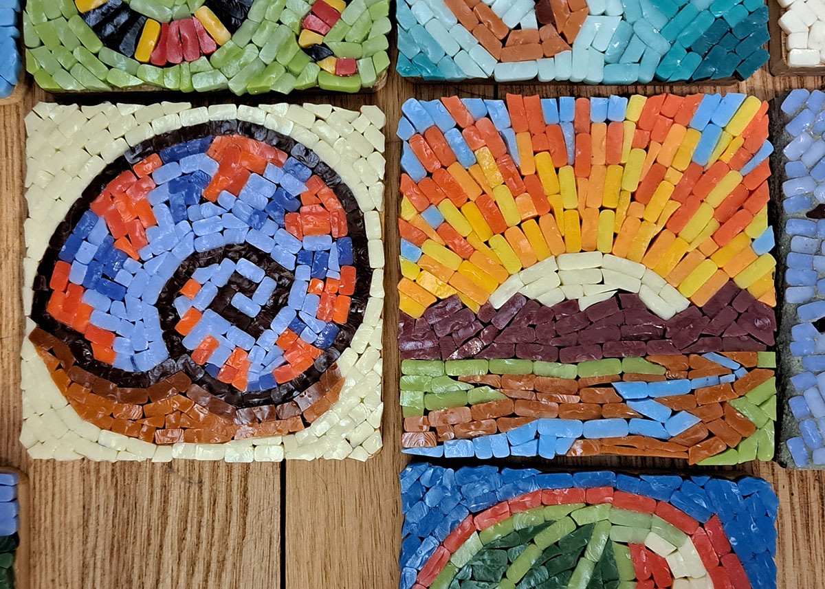 Mosaic Door Progress