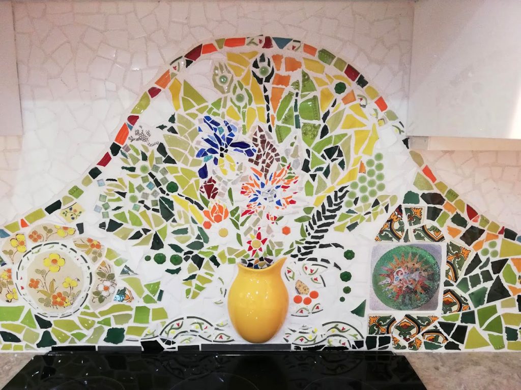 Mosaic Backsplash by Masha Leder, detail 1