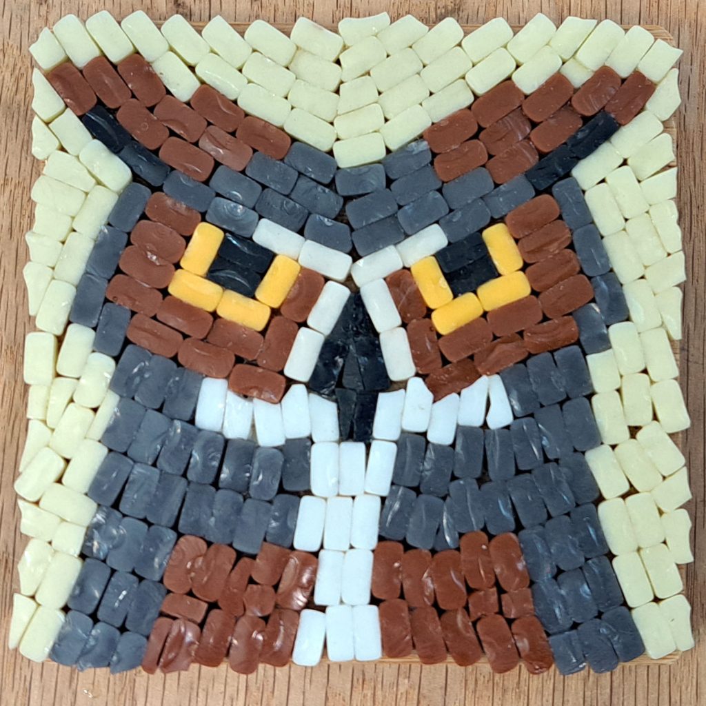 Mosaic Door Horned Owl Inset