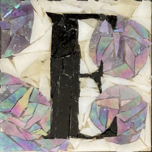 stained-glass-mosaic-plaque letter E