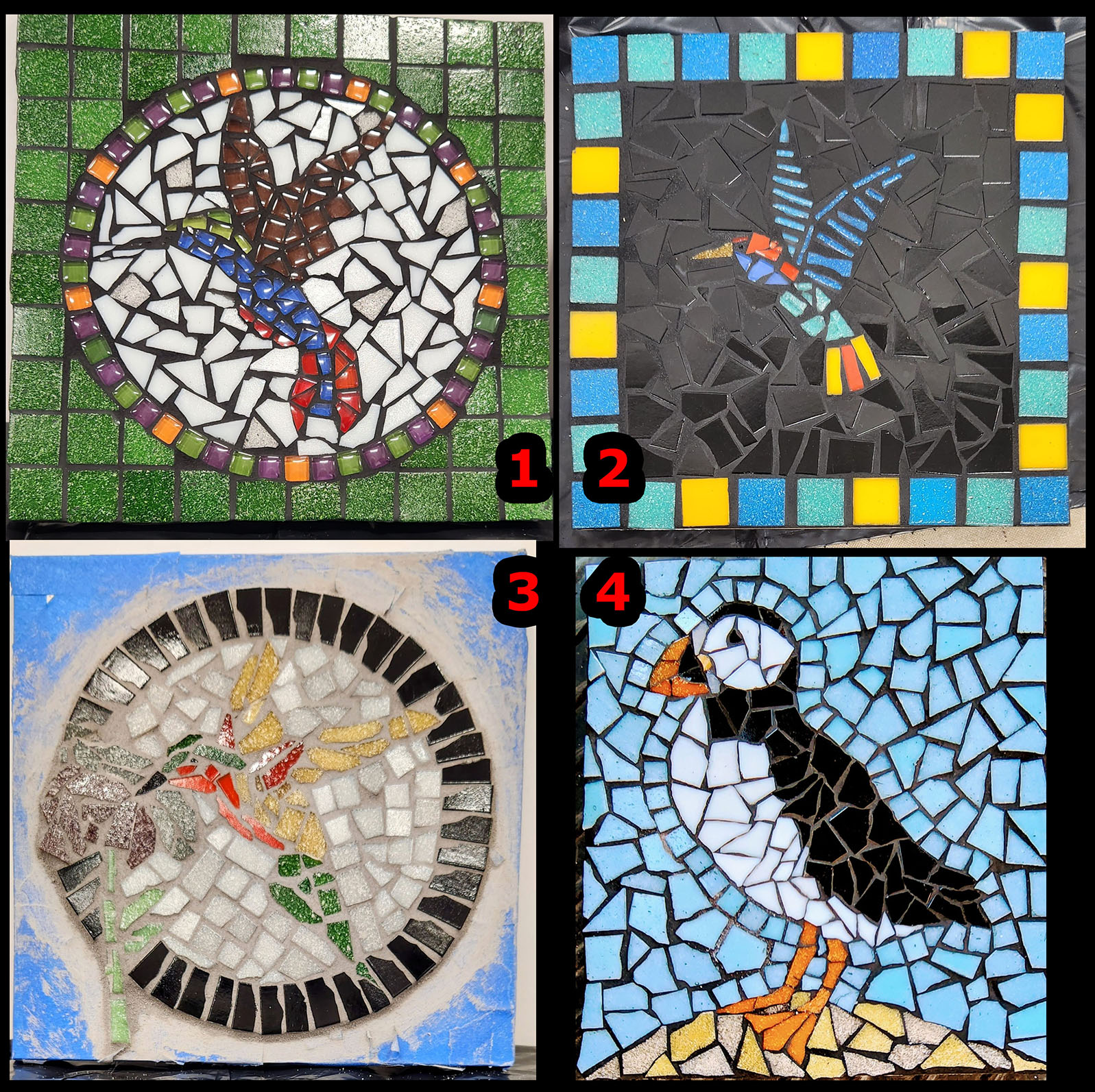 Student Mosaics & Black Grout
