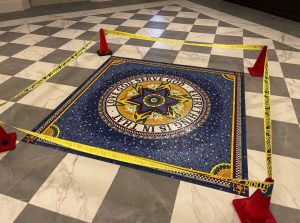 st-clair-assisi-church-motto-mosaic-medallion-install