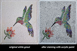 hummingbird-mosaic-grout-stain-comparison-thumbnail