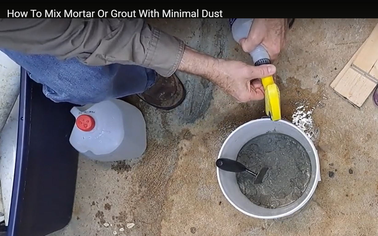 How to Mix Grout or Thinset with Minimal  Dust