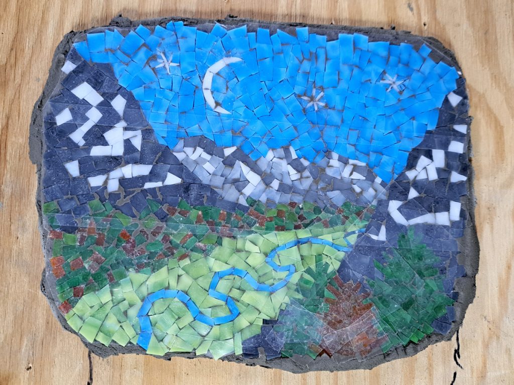 mountain-valley-twilight-mosaic-mounted