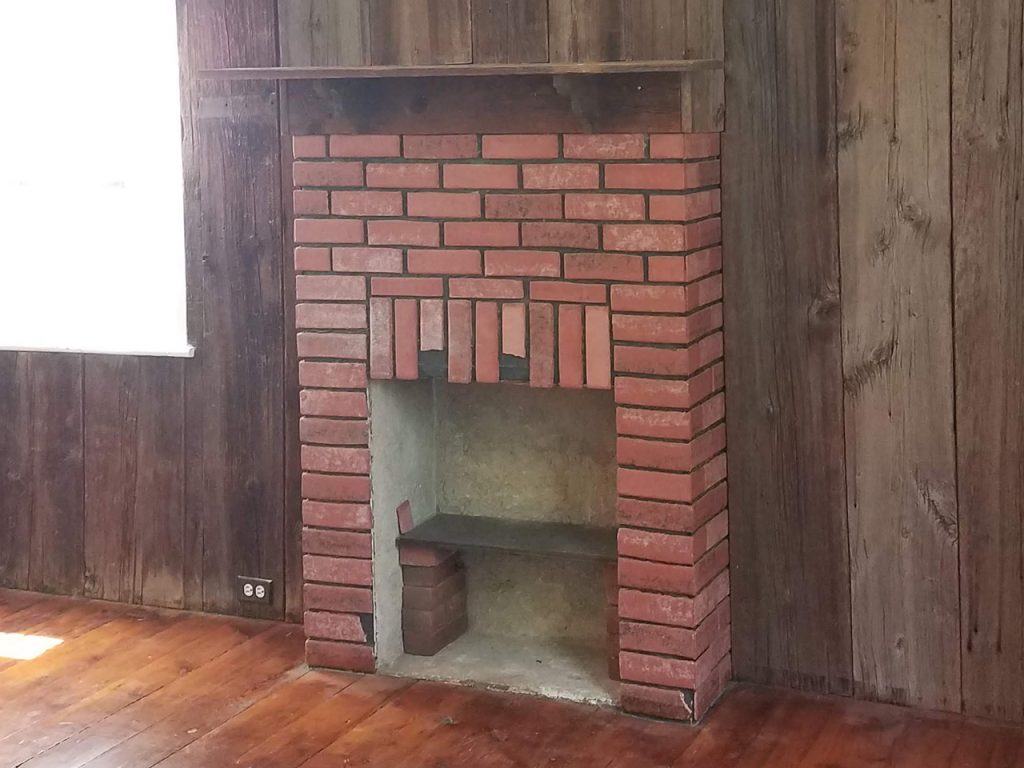 Fireplace before Mosaic by Elinor Willis