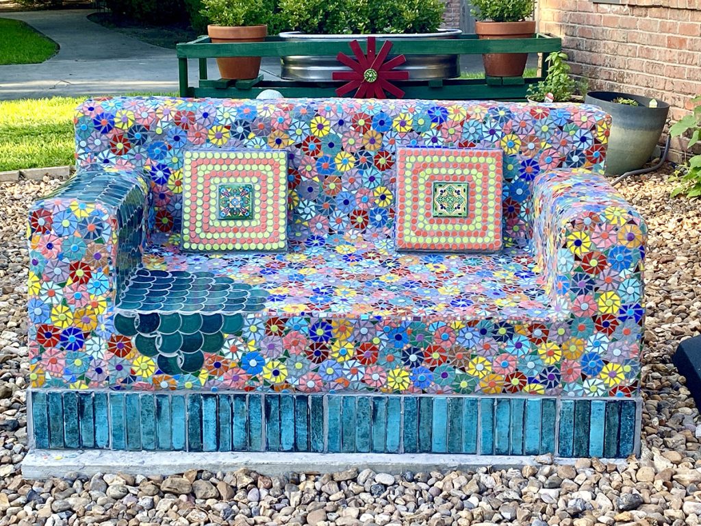 Mosaic Sofa Bench by Candy Hahn 1200px
